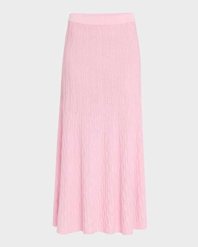 Heritage-Fit Geometric Knit Maxi Skirt